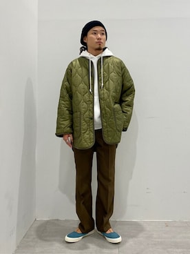 「JOURNAL STANDARD relume（ジャーナルスタンダード　レリューム）のアイテム（ミリタリージャケット）」を使った、JOURNAL STANDARD relumeさん（メンズ・170cm）の秋コーディネート