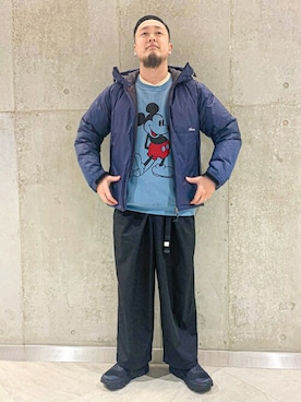 「ミッキー」｜「アイテム（ダウンジャケット/コート）」を使った、JOURNAL STANDARD relumeさん（メンズ・178cm）の秋コーディネート