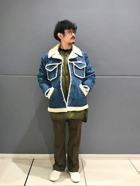 「JOURNAL STANDARD relume（ジャーナルスタンダード　レリューム）のアイテム（ミリタリージャケット）」を使った、JOURNAL STANDARD relumeさん（メンズ・165cm）の秋コーディネート