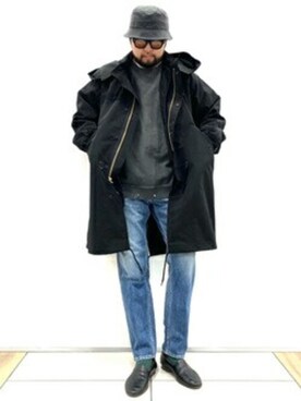 「JOURNAL STANDARD relume（ジャーナルスタンダード　レリューム）のアイテム（モッズコート）」を使った、JOURNAL STANDARD relumeさん（メンズ・175cm）の秋コーディネート