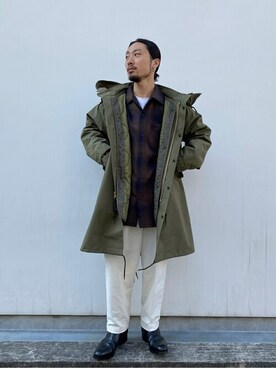 「JOURNAL STANDARD relume（ジャーナルスタンダード　レリューム）のアイテム（モッズコート）」を使った、JOURNAL STANDARD relumeさん（メンズ・168cm）の秋コーディネート