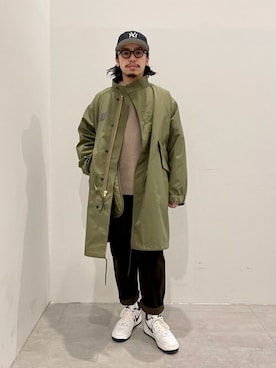 「JOURNAL STANDARD relume（ジャーナルスタンダード　レリューム）のアイテム（ミリタリージャケット）」を使った、JOURNAL STANDARD relumeさん（メンズ・165cm）の冬コーディネート