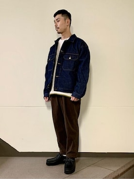 「EDWIN（エドウィン）のアイテム（ジャケット/アウター）」を使った、JOURNAL STANDARD relumeさん（メンズ・170cm）の冬コーディネート