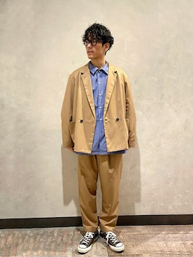 「ベージュジャケット」｜JOURNAL STANDARD relumeさん（メンズ・171cm）の春コーディネート