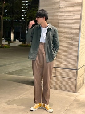 「JOURNAL STANDARD relume（ジャーナルスタンダード　レリューム）のアイテム（オールインワン・サロペット）」を使った、JOURNAL STANDARD relumeさん（メンズ・170cm）の春コーディネート