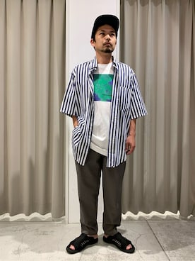 「KEEN（キーン）のアイテム（シューズ）」を使った、JOURNAL STANDARD relumeさん（メンズ・164cm）の夏コーディネート