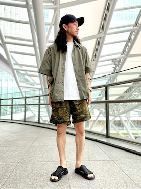 「KEEN（キーン）のアイテム（シューズ）」を使った、JOURNAL STANDARD relumeさん（メンズ・168cm）の夏コーディネート