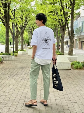「KEEN（キーン）のアイテム（シューズ）」を使った、JOURNAL STANDARD relumeさん（メンズ・182cm）の夏コーディネート