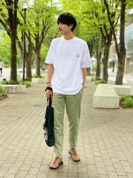 「KEEN（キーン）のアイテム（シューズ）」を使った、JOURNAL STANDARD relumeさん（メンズ・182cm）の夏コーディネート