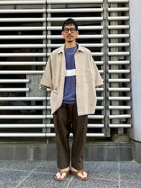 「CASIO（カシオ）のアイテム（デジタル腕時計）」を使った、JOURNAL STANDARD relumeさん（メンズ・171cm）の夏コーディネート