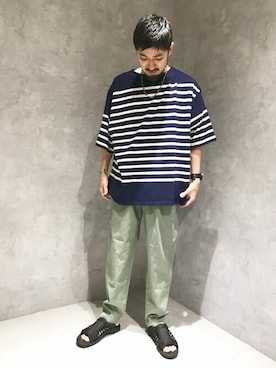 「KEEN（キーン）のアイテム（シューズ）」を使った、JOURNAL STANDARD relumeさん（メンズ・173cm）の夏コーディネート