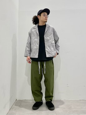 「JOURNAL STANDARD relume（ジャーナルスタンダード　レリューム）のアイテム（セットアップ）」を使った、JOURNAL STANDARD relumeさん（メンズ・170cm）の夏コーディネート