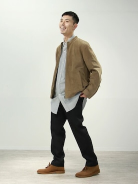 「JOURNAL STANDARD relume（ジャーナルスタンダード　レリューム）のアイテム（ライダースジャケット）」を使った、JOURNAL STANDARD relumeさん（メンズ・170cm）の秋コーディネート