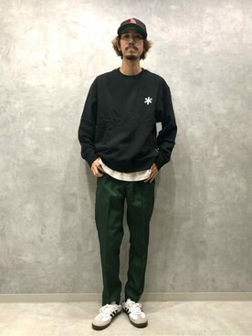「Lee（リー）のアイテム（その他パンツ）」を使った、JOURNAL STANDARD relumeさん（メンズ・184cm）の秋コーディネート