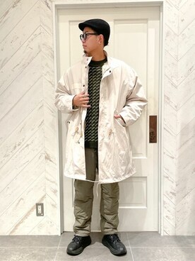 「JOURNAL STANDARD relume（ジャーナルスタンダード　レリューム）のアイテム（モッズコート）」を使った、JOURNAL STANDARD relumeさん（メンズ・180cm）の冬コーディネート