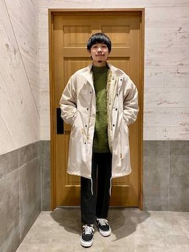 「JOURNAL STANDARD relume（ジャーナルスタンダード　レリューム）のアイテム（モッズコート）」を使った、JOURNAL STANDARD relumeさん（メンズ・170cm）の冬コーディネート