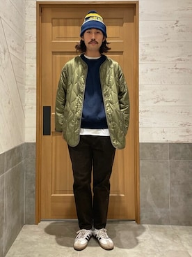 「ARMY TWILL（アーミーツイル）のアイテム（ブルゾン）」を使った、JOURNAL STANDARD relumeさん（メンズ・179cm）の冬コーディネート
