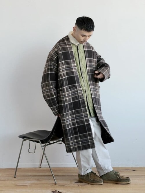 BRITISH AIRLY WOOL オーバーサイズブランケットコートを使った人気