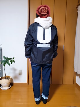 「UNDERCOVER（アンダーカバー）のアイテム（その他アウター）」を使った、yunaさん（レディース・158cm）の冬コーディネート