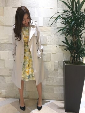 「BSTR」｜「アイテム（トレンチコート）」を使った、maopiさん（レディース・162cm）の冬コーディネート