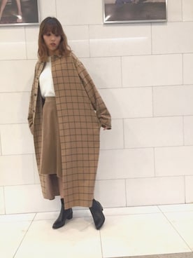 Satoko Furukawaさん（レディース・172cm）の冬コーディネート