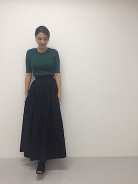 「Marilyn Moon（マリリンムーン）のアイテム（ニット/セーター）」を使った、Satoko Furukawaさん（レディース・172cm）の夏コーディネート