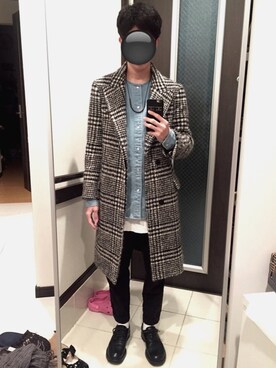「SRIVER（スリヴァー）のアイテム（アクセサリー）」を使った、リッキーさん（メンズ・168cm）の冬コーディネート