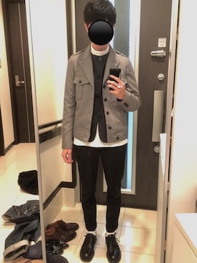 「Lui's（ルイス）のアイテム（ノーカラージャケット）」を使った、リッキーさん（メンズ・168cm）の春コーディネート