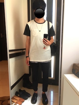 「Stutostein Nolley's（シュテットシュタインノーリーズ）のアイテム（バッグ）」を使った、リッキーさん（メンズ・168cm）の夏コーディネート