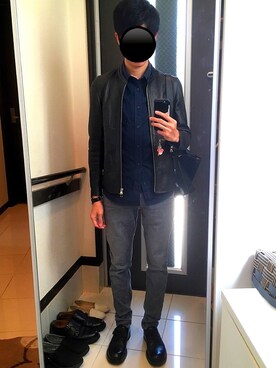 「Stutostein Nolley's（シュテットシュタインノーリーズ）のアイテム（バッグ）」を使った、リッキーさん（メンズ・168cm）の秋コーディネート