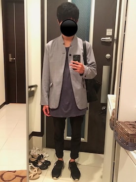 「Stutostein Nolley's（シュテットシュタインノーリーズ）のアイテム（バッグ）」を使った、リッキーさん（メンズ・168cm）の秋コーディネート