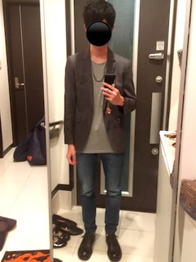 「SRIVER（スリヴァー）のアイテム（アクセサリー）」を使った、リッキーさん（メンズ・168cm）の秋コーディネート