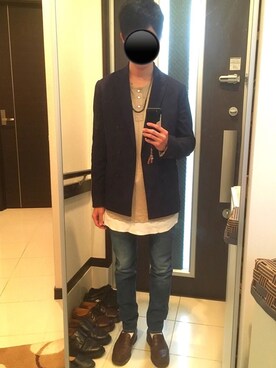 「SRIVER（スリヴァー）のアイテム（アクセサリー）」を使った、リッキーさん（メンズ・168cm）の秋コーディネート