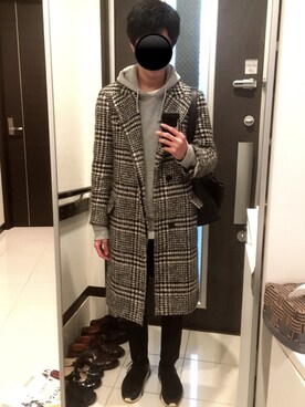 「Stutostein Nolley's（シュテットシュタインノーリーズ）のアイテム（バッグ）」を使った、リッキーさん（メンズ・168cm）の冬コーディネート