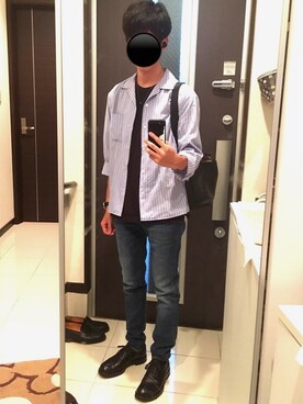 「Stutostein Nolley's（シュテットシュタインノーリーズ）のアイテム（バッグ）」を使った、リッキーさん（メンズ・168cm）の秋コーディネート