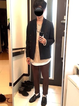 「SRIVER（スリヴァー）のアイテム（アクセサリー）」を使った、リッキーさん（メンズ・168cm）の秋コーディネート
