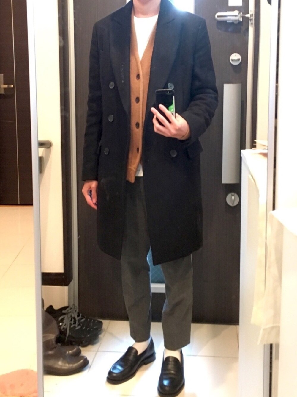 AMI Alexandre Mattiussiのチェスターコートを使った人気ファッション