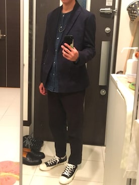 「SRIVER（スリヴァー）のアイテム（アクセサリー）」を使った、リッキーさん（メンズ・168cm）の春コーディネート