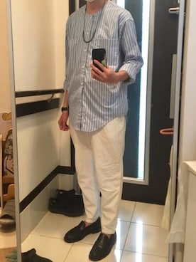 「SRIVER（スリヴァー）のアイテム（アクセサリー）」を使った、リッキーさん（メンズ・168cm）の夏コーディネート