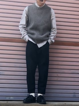 「N.HOOLYWOOD」｜「アイテム（ブーツ）」を使った、んたさん（メンズ・158cm）の春コーディネート