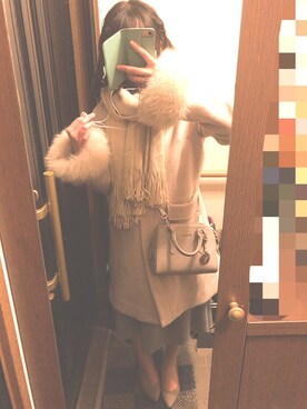 「REDYAZEL（レディアゼル）のアイテム（その他アウター）」を使った、ほたるさん（レディース・159cm）の冬コーディネート