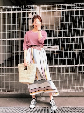 TOMOMI KANATAさん（レディース・162cm）の夏コーディネート