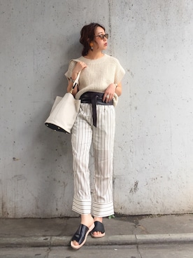 TOMOMI KANATAさん（レディース・162cm）の夏コーディネート