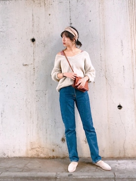 「アイテム（ブレスレット）」を使った、TOMOMI KANATAさん（レディース・162cm）の冬コーディネート