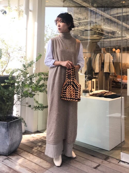 ロングワンピース ka na ta タートルネックワンピース