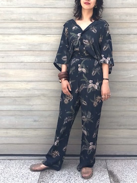 「アロハシャツ」｜TOMOMI KANATAさん（レディース・162cm）の春コーディネート