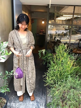 「TODAYFUL（トゥデイフル）のアイテム（その他アウター）」を使った、TOMOMI KANATAさん（レディース・162cm）の秋コーディネート