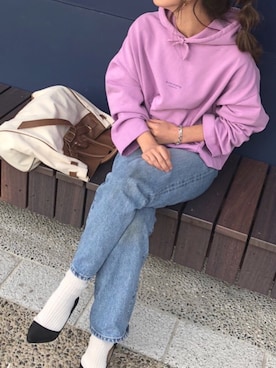 「PLAIN CLOTHING（プレーンクロージング）のアイテム（パンプス）」を使った、izuminさん（レディース・161cm）の秋コーディネート