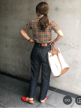 「赤い靴」｜「アイテム（サンダル）」を使った、izuminさん（レディース・162cm）の春コーディネート