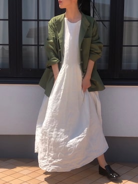 「manonfripes（マノンフリップ）のアイテム（ワンピース/ドレス）」を使った、izuminさん（レディース・162cm）の春コーディネート